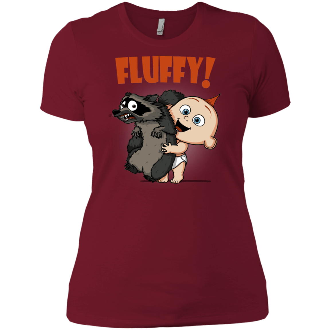 T-Shirts Scarlet / X-Small Fluffy Raccoon Women's Premium T-Shirt