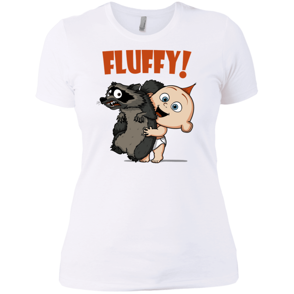 T-Shirts White / X-Small Fluffy Raccoon Women's Premium T-Shirt