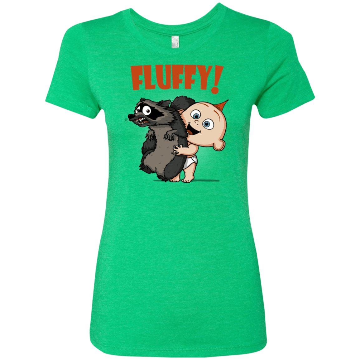 T-Shirts Envy / S Fluffy Raccoon Women's Triblend T-Shirt