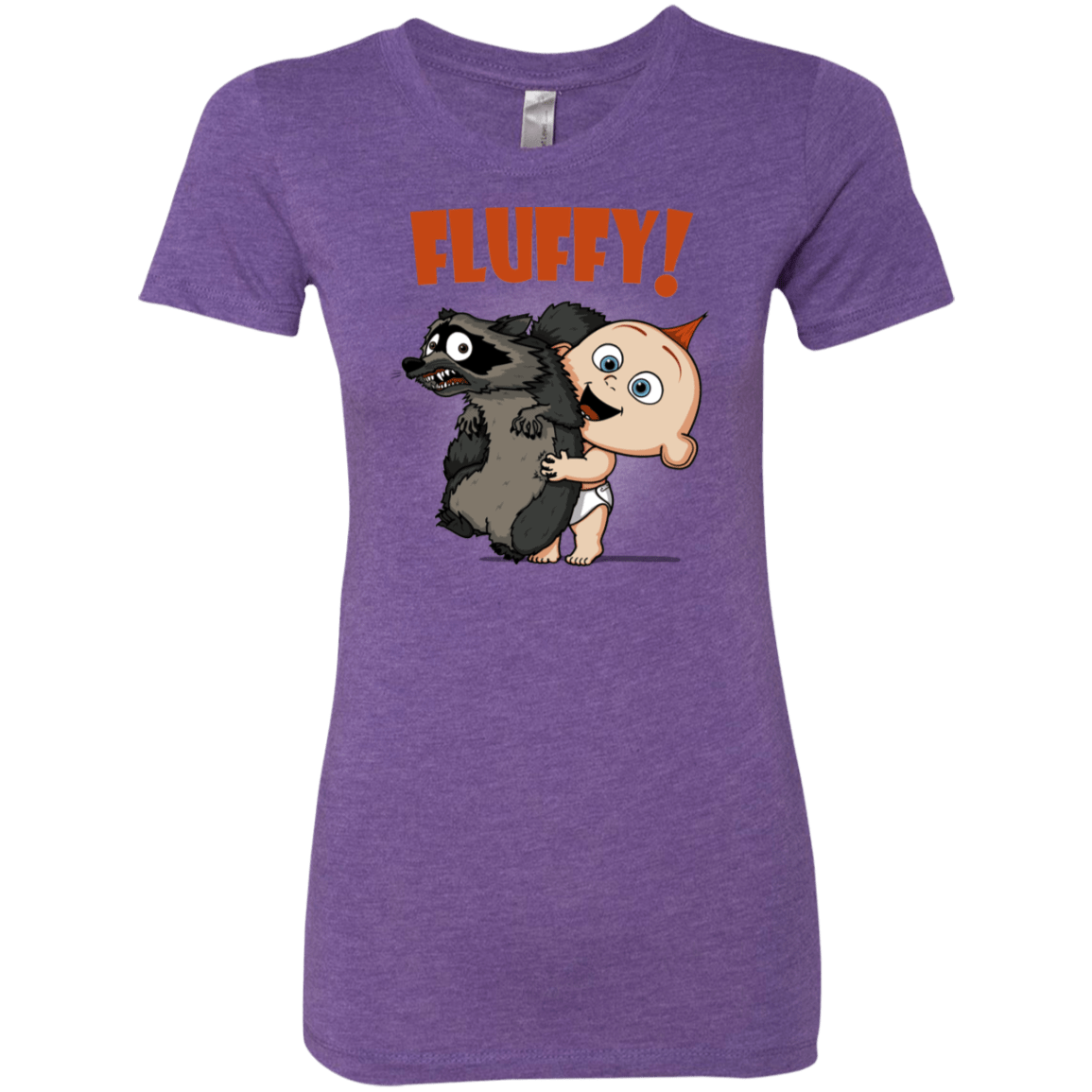 T-Shirts Purple Rush / S Fluffy Raccoon Women's Triblend T-Shirt