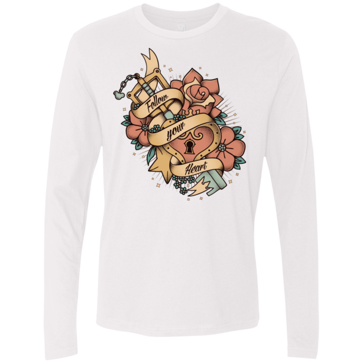 T-Shirts White / Small Follow your heart Men's Premium Long Sleeve