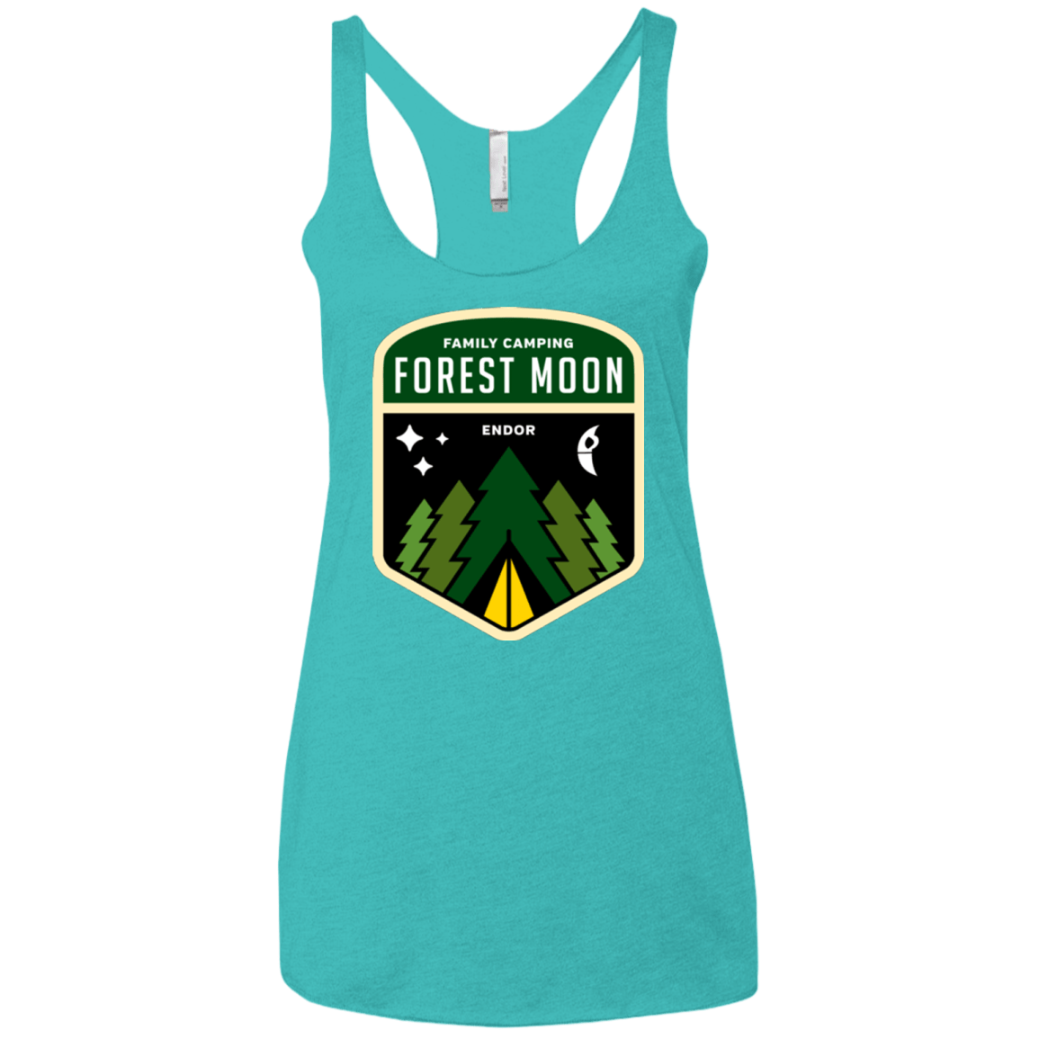 T-Shirts Tahiti Blue / X-Small Forest Moon Women's Triblend Racerback Tank