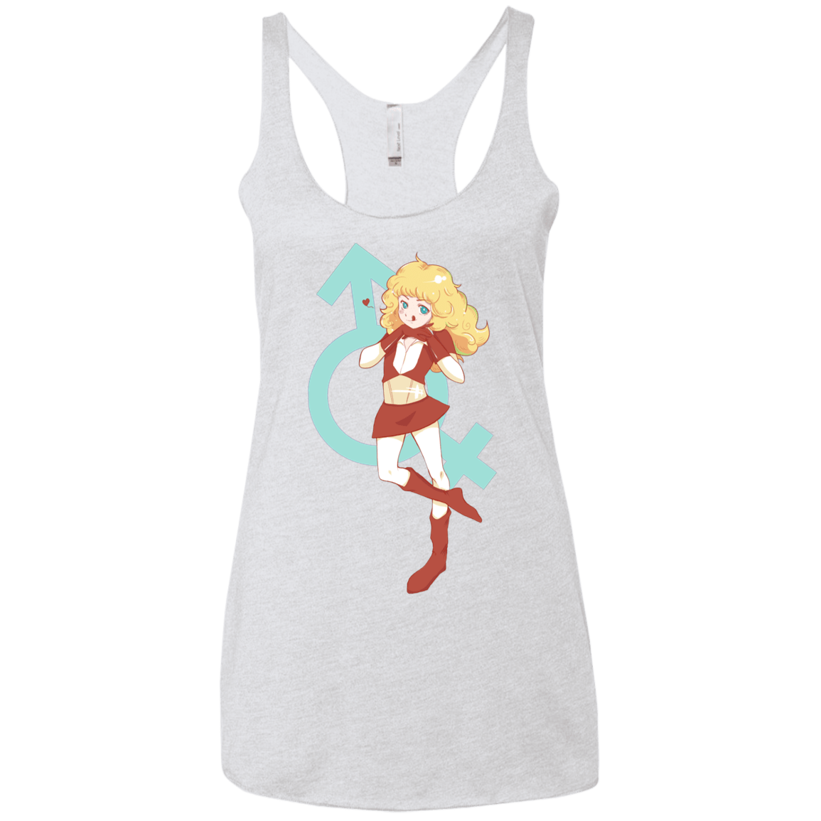 T-Shirts Heather White / X-Small Frol Women's Triblend Racerback Tank