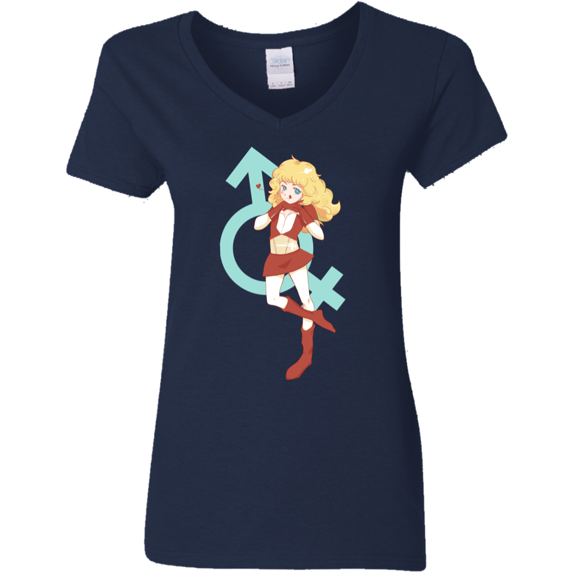 T-Shirts Navy / S Frol Women's V-Neck T-Shirt