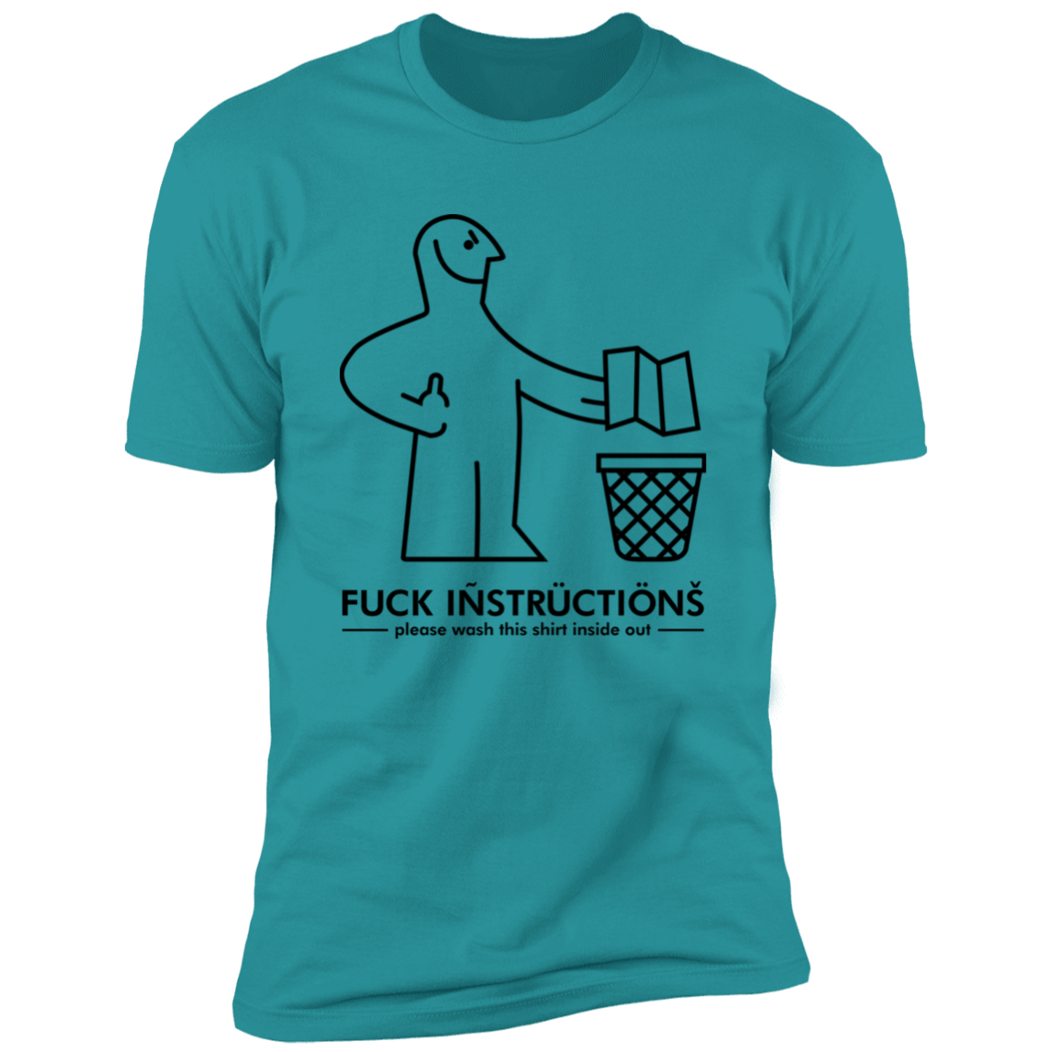 T-Shirts Tahiti Blue / S Fuck Instructions Men's Premium T-Shirt
