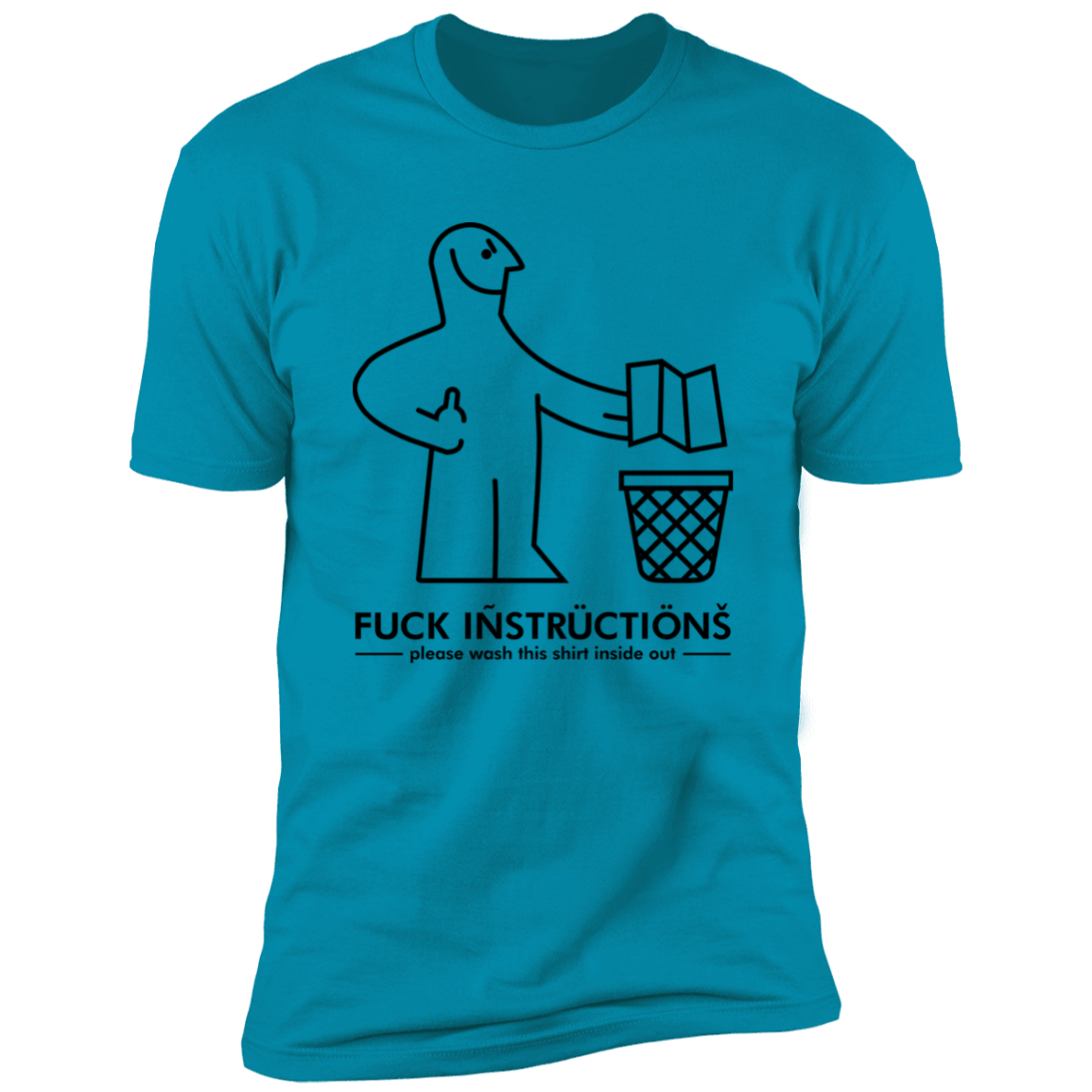 T-Shirts Turquoise / S Fuck Instructions Men's Premium T-Shirt