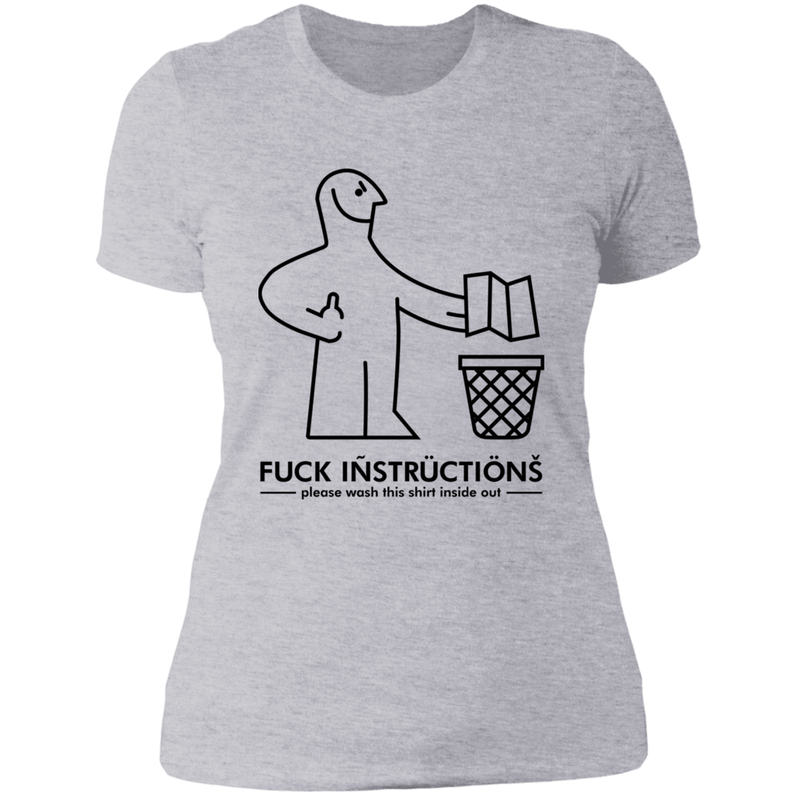 T-Shirts Heather Grey / S Fuck Instructions Women's Premium T-Shirt