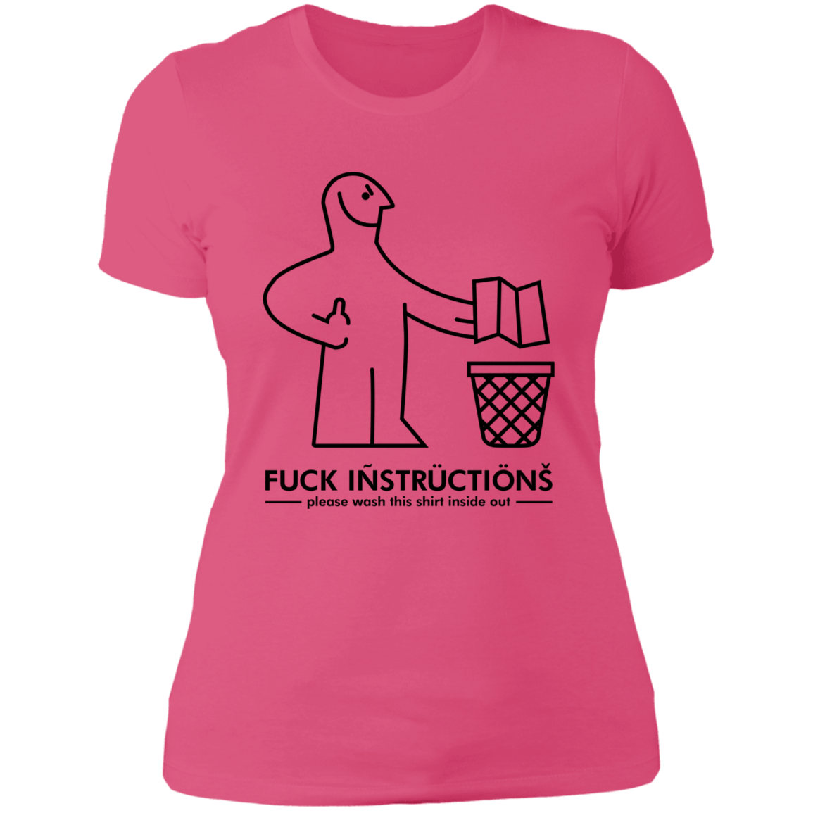 T-Shirts Hot Pink / S Fuck Instructions Women's Premium T-Shirt