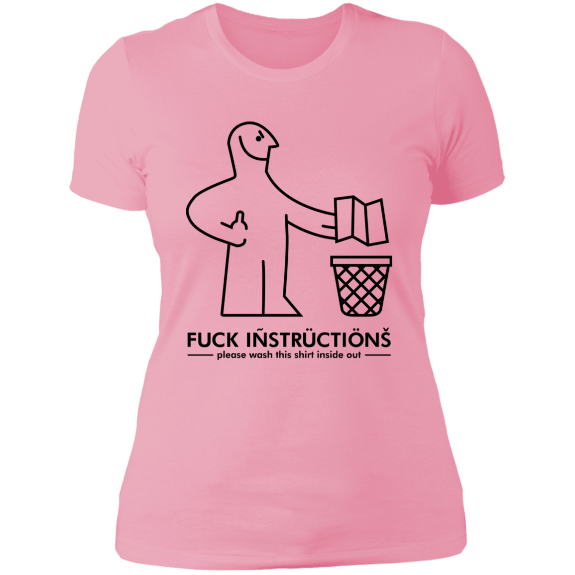 T-Shirts Light Pink / S Fuck Instructions Women's Premium T-Shirt