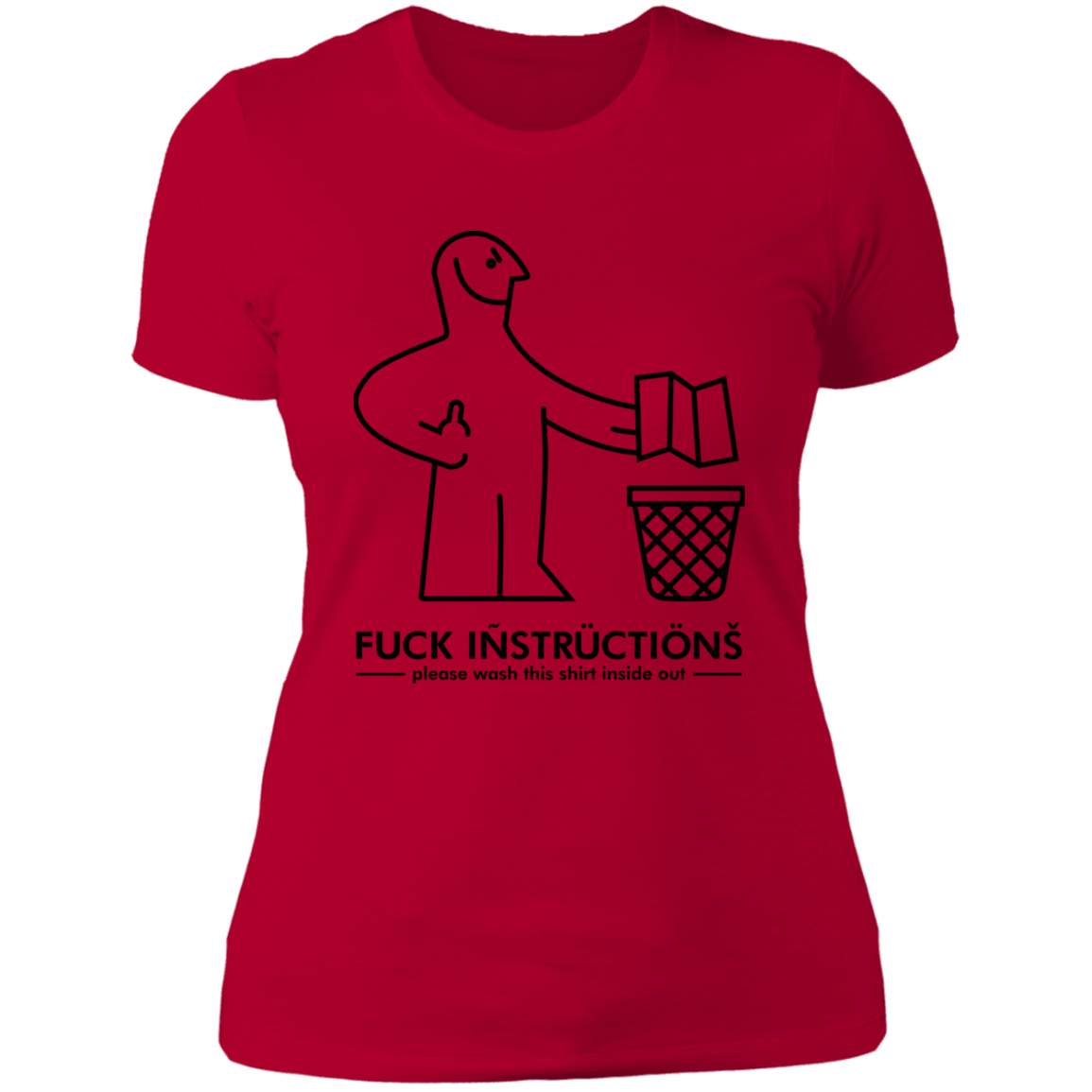 T-Shirts Red / S Fuck Instructions Women's Premium T-Shirt