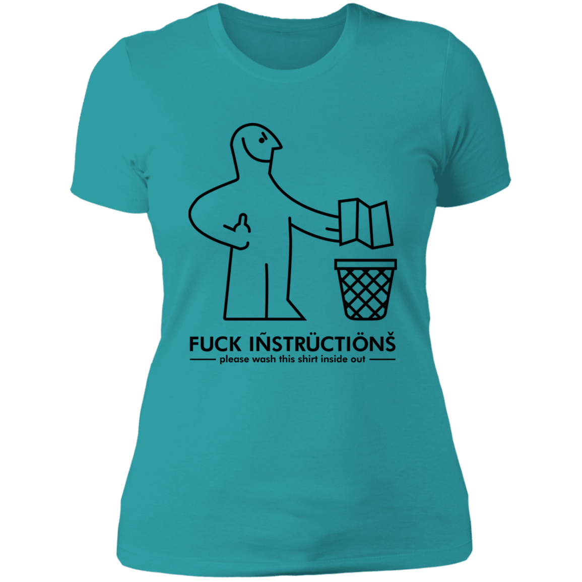 T-Shirts Tahiti Blue / S Fuck Instructions Women's Premium T-Shirt