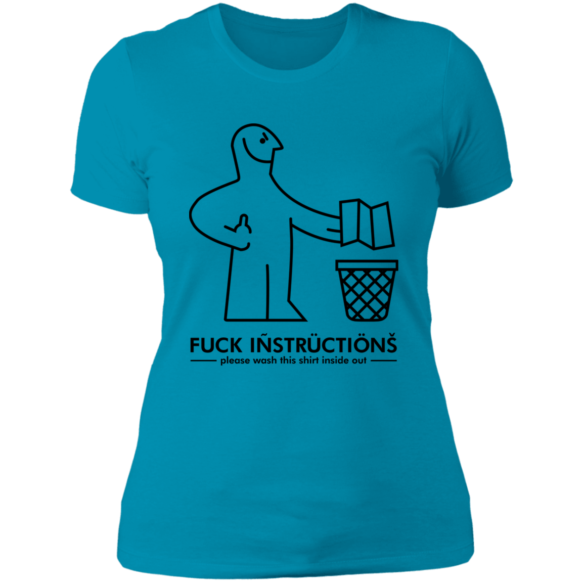 T-Shirts Turquoise / S Fuck Instructions Women's Premium T-Shirt