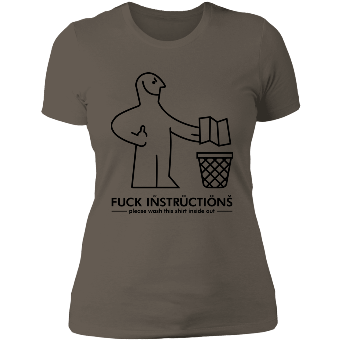 T-Shirts Warm Grey / S Fuck Instructions Women's Premium T-Shirt