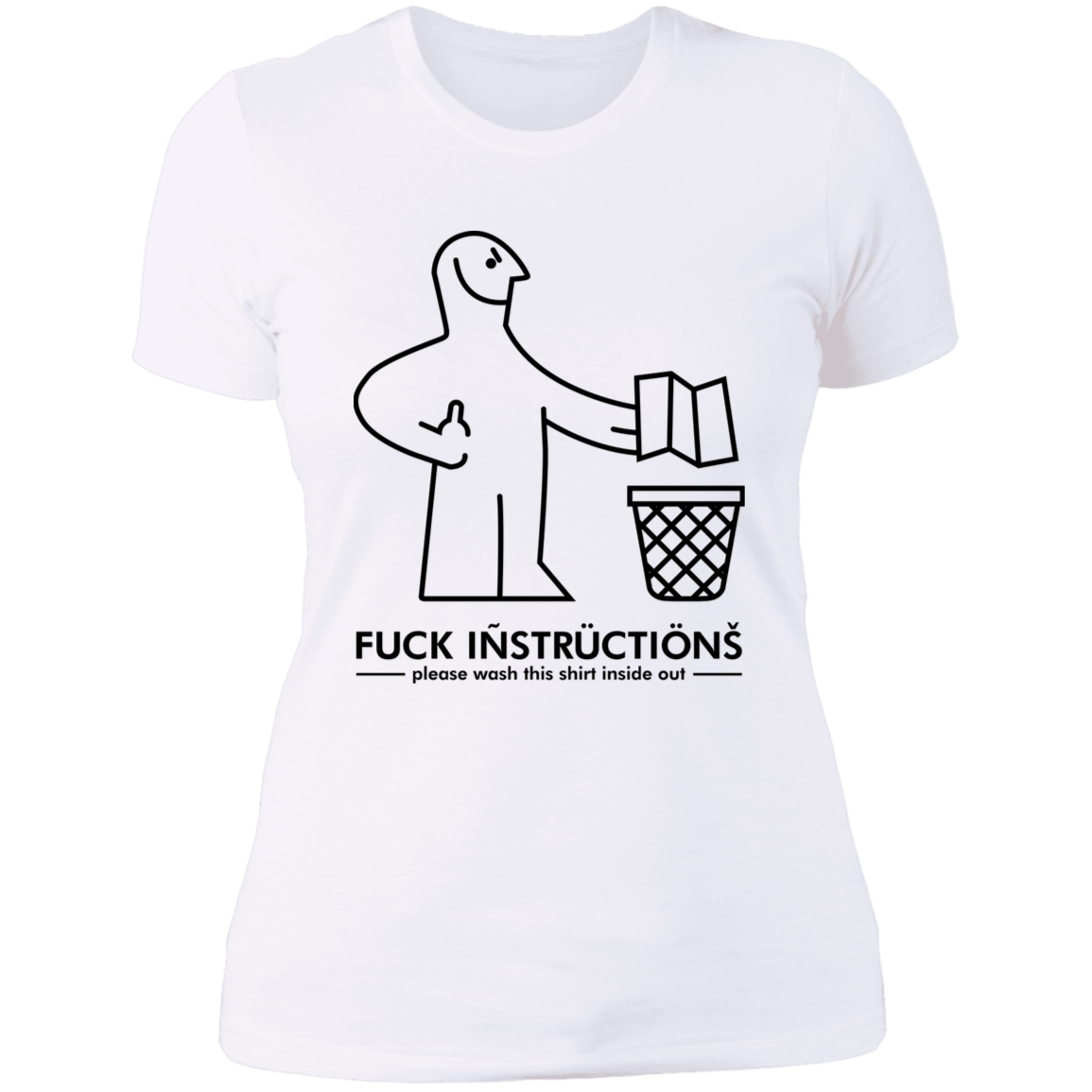 T-Shirts White / S Fuck Instructions Women's Premium T-Shirt