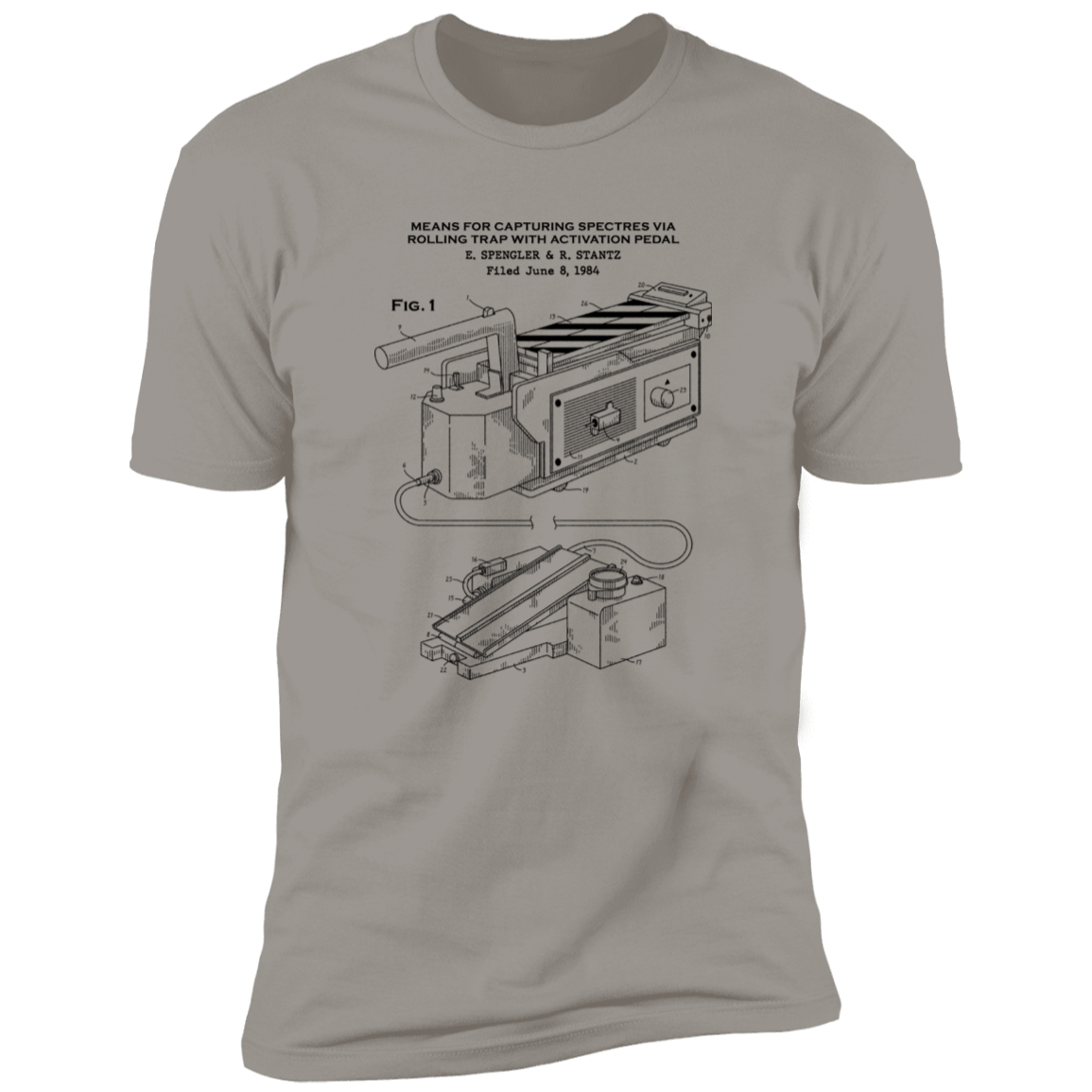 T-Shirts Light Grey / S Ghost Trap Patent Men's Premium T-Shirt