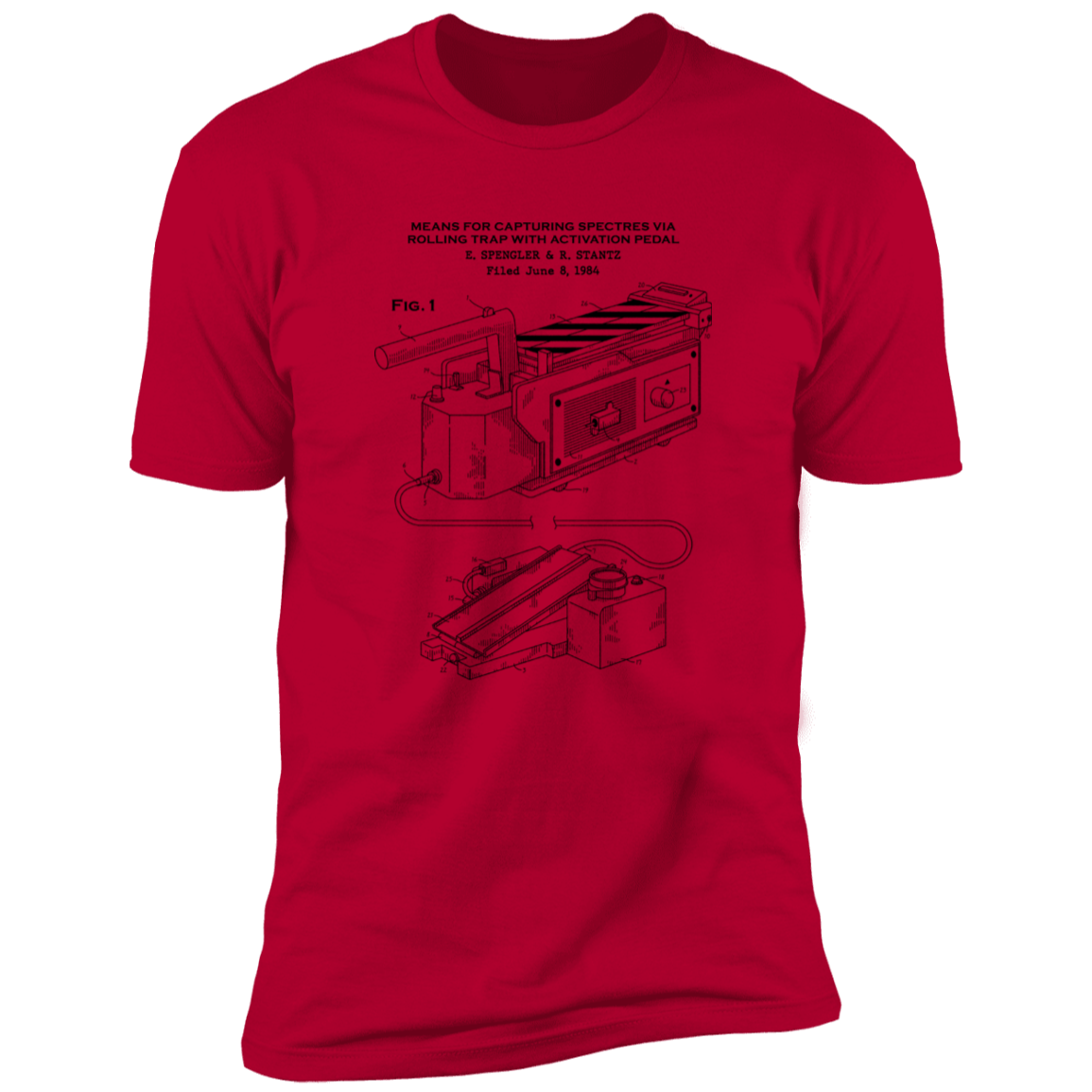 T-Shirts Red / S Ghost Trap Patent Men's Premium T-Shirt