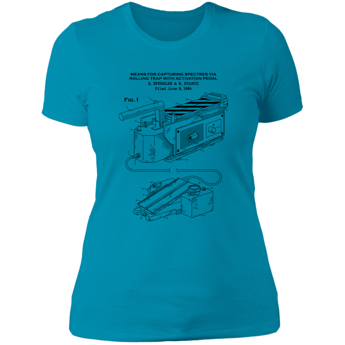 T-Shirts Turquoise / S Ghost Trap Patent Women's Premium T-Shirt