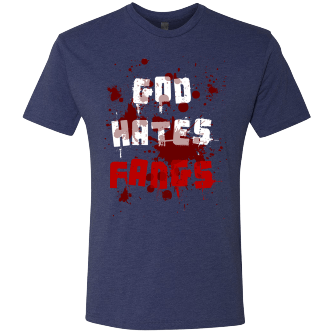 T-Shirts Vintage Navy / Small God hates fangs Men's Triblend T-Shirt