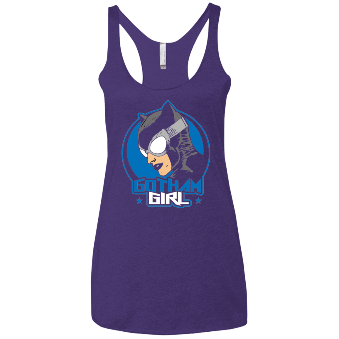 T-Shirts Purple / X-Small Gotham Girl Women's Triblend Racerback Tank