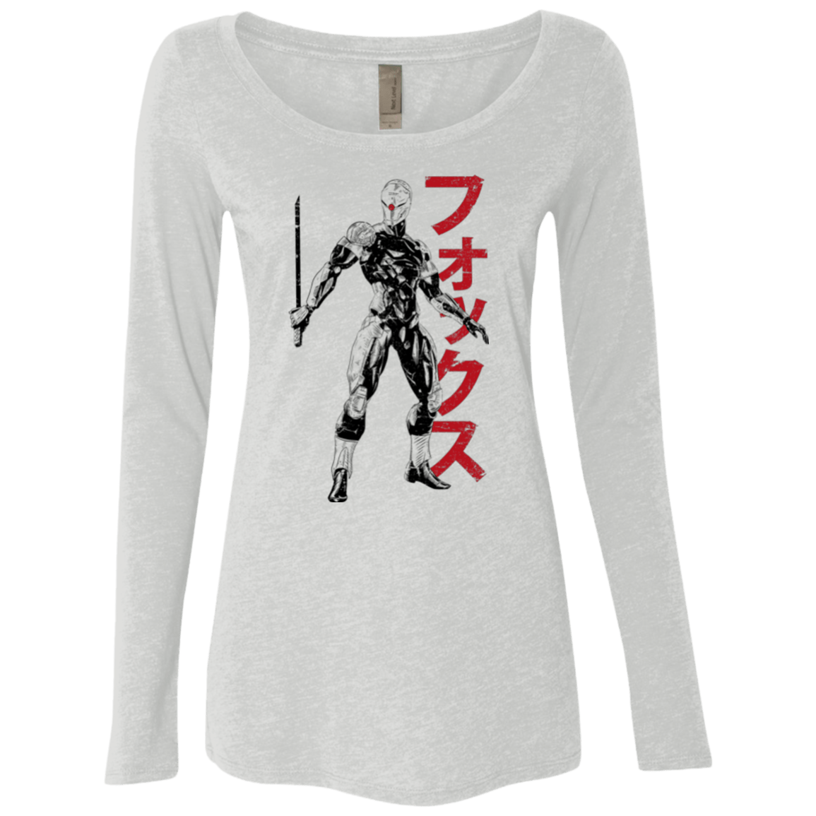 T-Shirts Heather White / Small Gray Fox Women's Triblend Long Sleeve Shirt