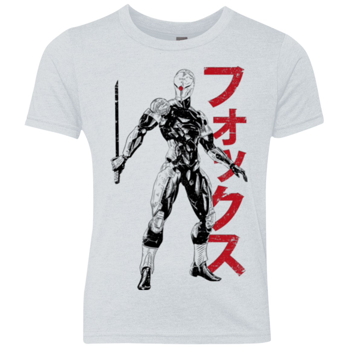 T-Shirts Heather White / YXS Gray Fox Youth Triblend T-Shirt