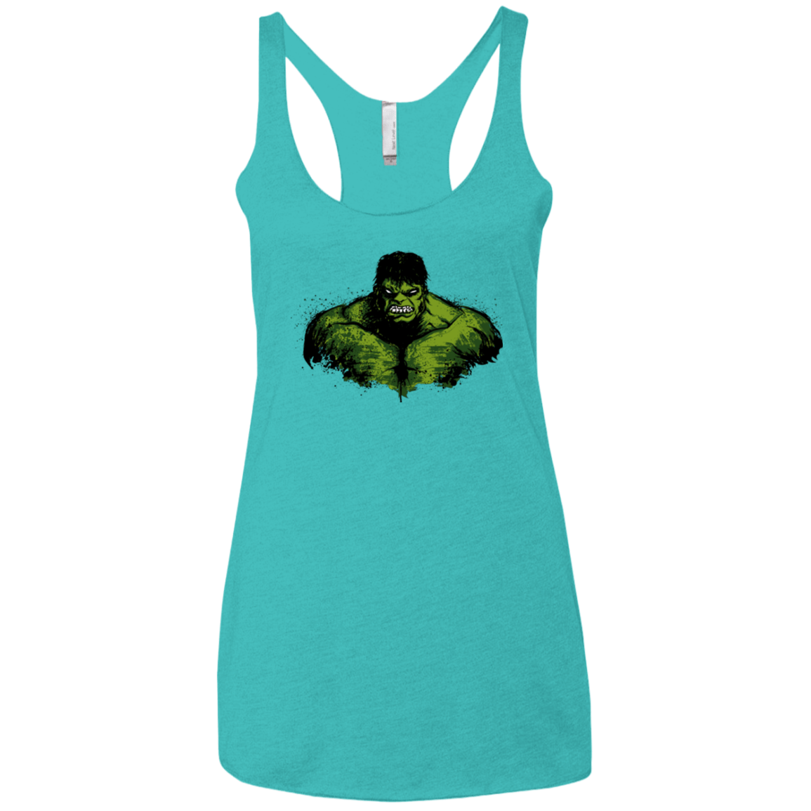T-Shirts Tahiti Blue / X-Small Green Fury Women's Triblend Racerback Tank