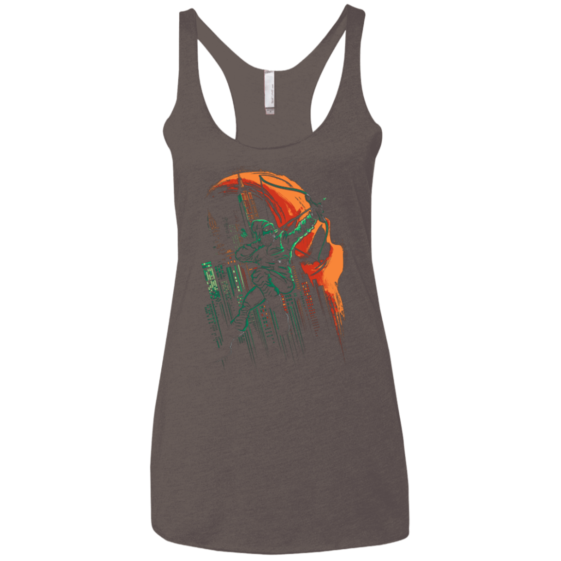 T-Shirts Macchiato / X-Small Green Vigilance Women's Triblend Racerback Tank