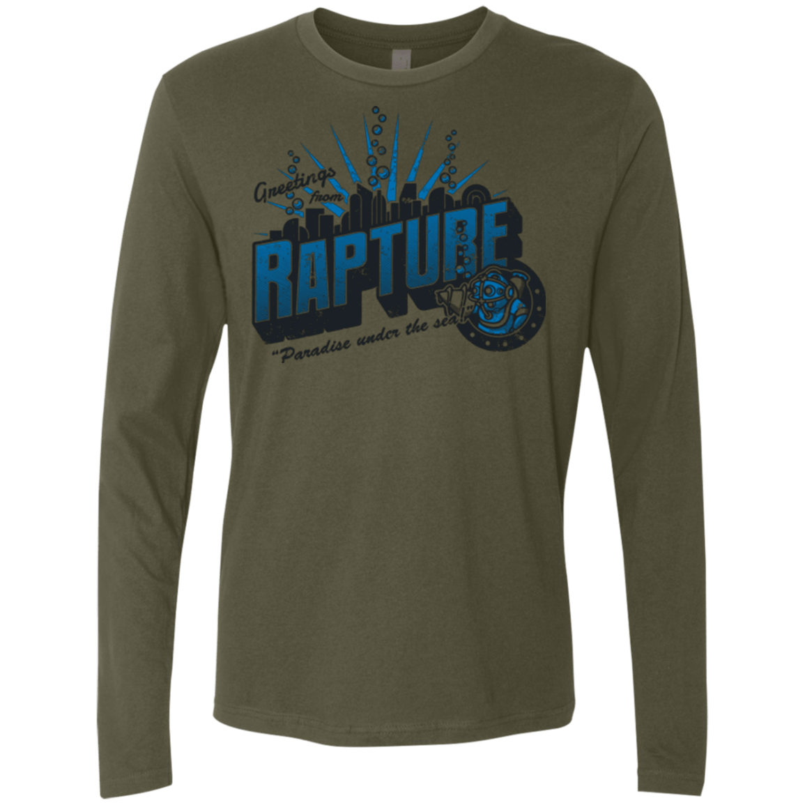 T-Shirts Military Green / Small Greetings from Rapture Men's Premium Long Sleeve