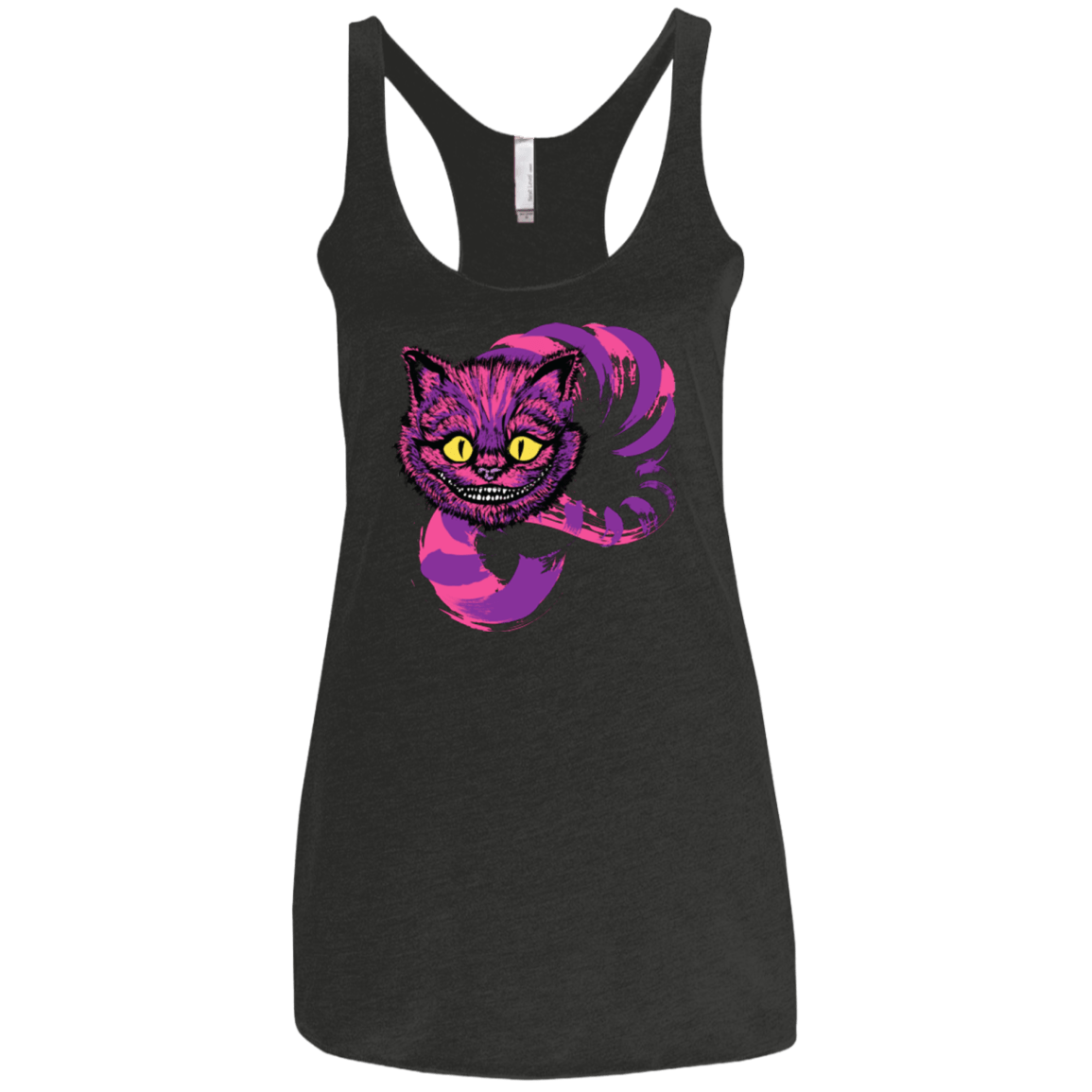 T-Shirts Vintage Black / X-Small Grinning Like A Cheshire Cat 2 Women's Triblend Racerback Tank