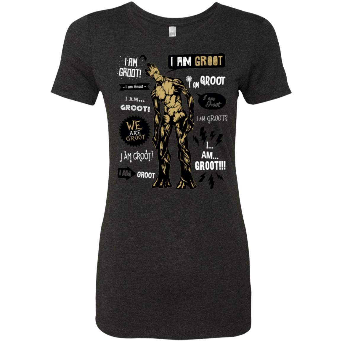 T-Shirts Vintage Black / Small Groot Famous Quotes Women's Triblend T-Shirt
