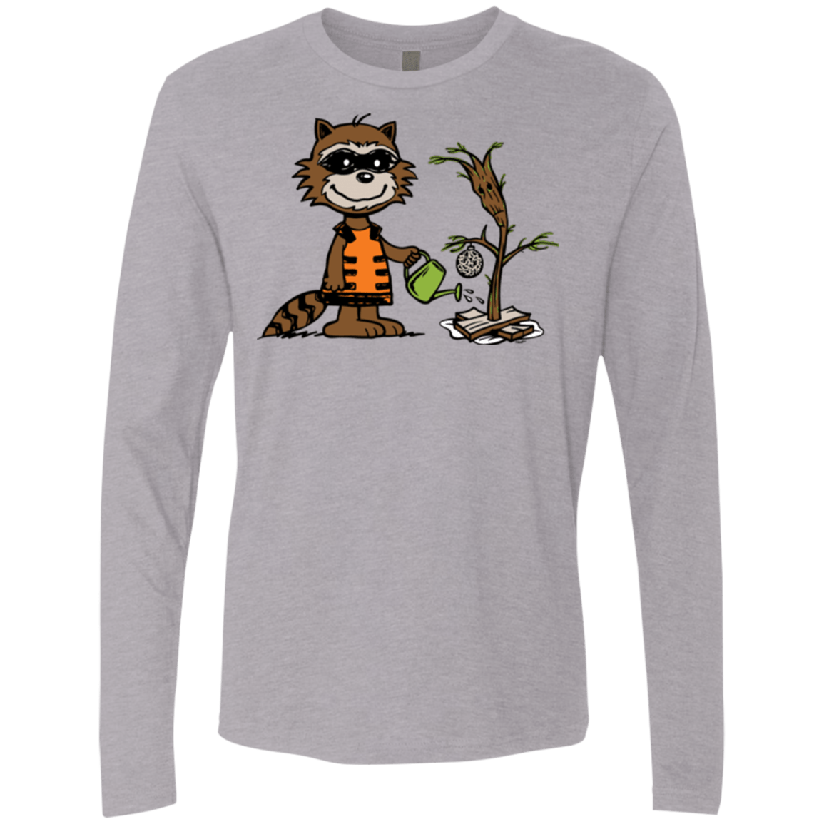 T-Shirts Heather Grey / Small Groot Grief Men's Premium Long Sleeve