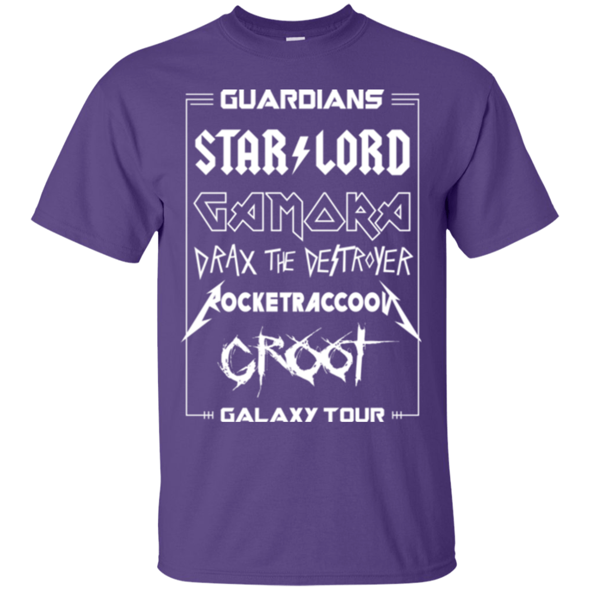 T-Shirts Purple / Small Guardians Galaxy Tour T-Shirt