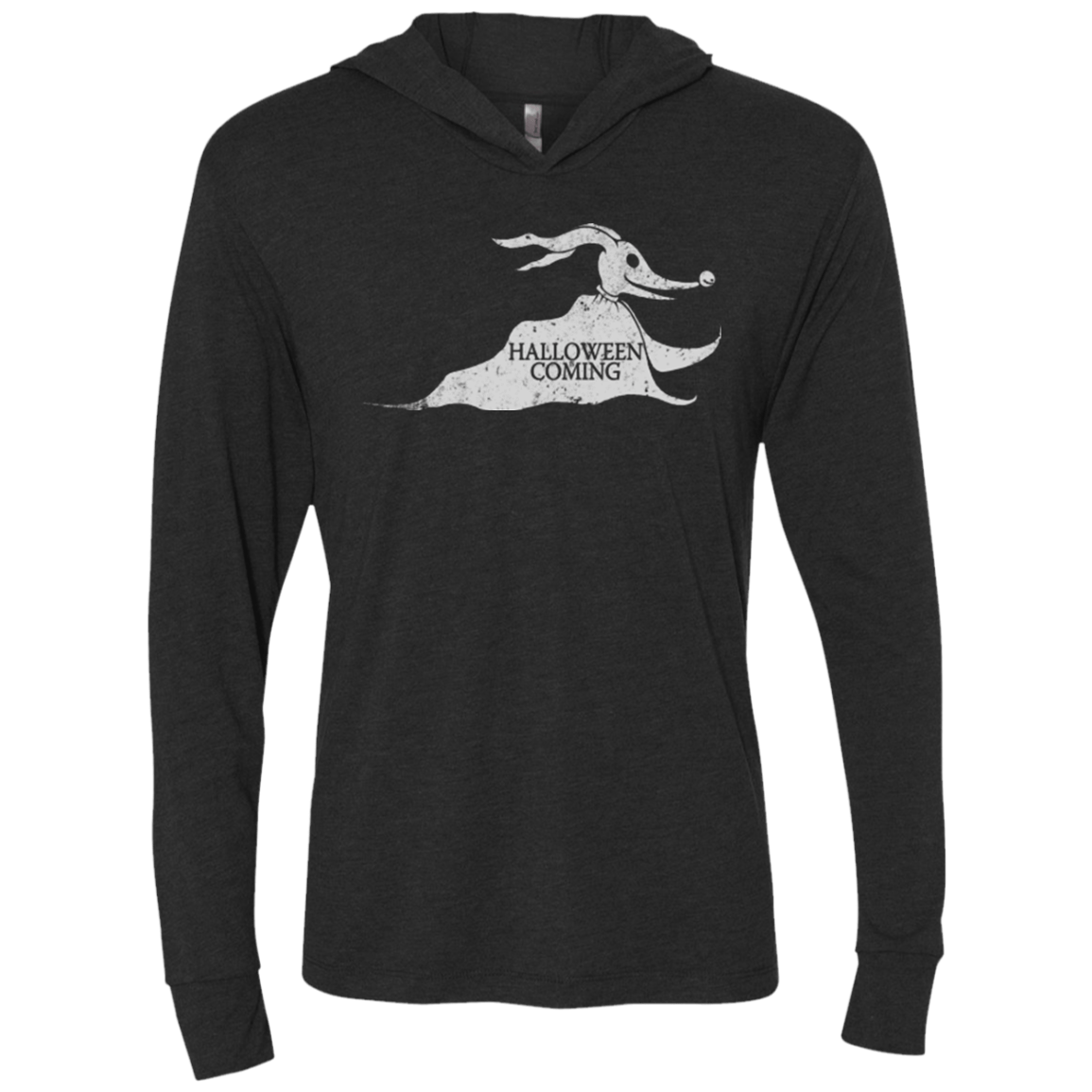 T-Shirts Vintage Black / X-Small Halloween Is Coming Triblend Long Sleeve Hoodie Tee