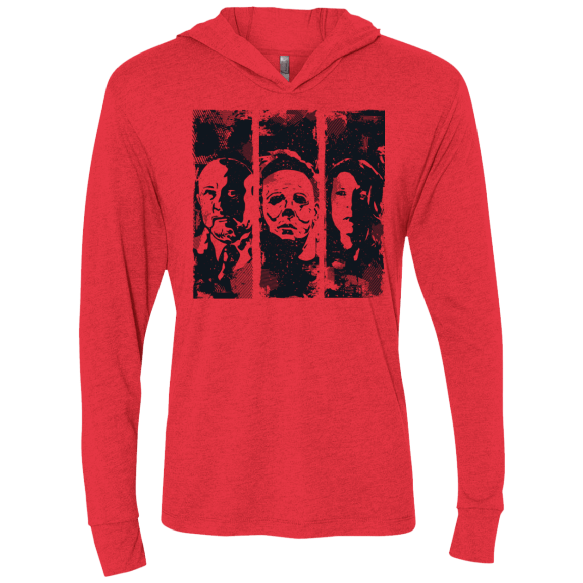 T-Shirts Vintage Red / X-Small HALLOWEEN Triblend Long Sleeve Hoodie Tee