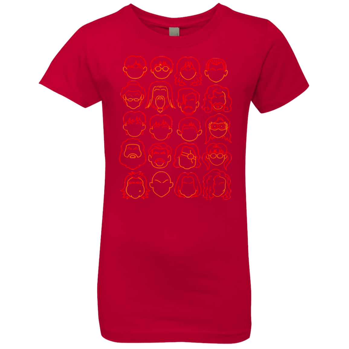T-Shirts Red / YXS Harry Potter line heads Girls Premium T-Shirt