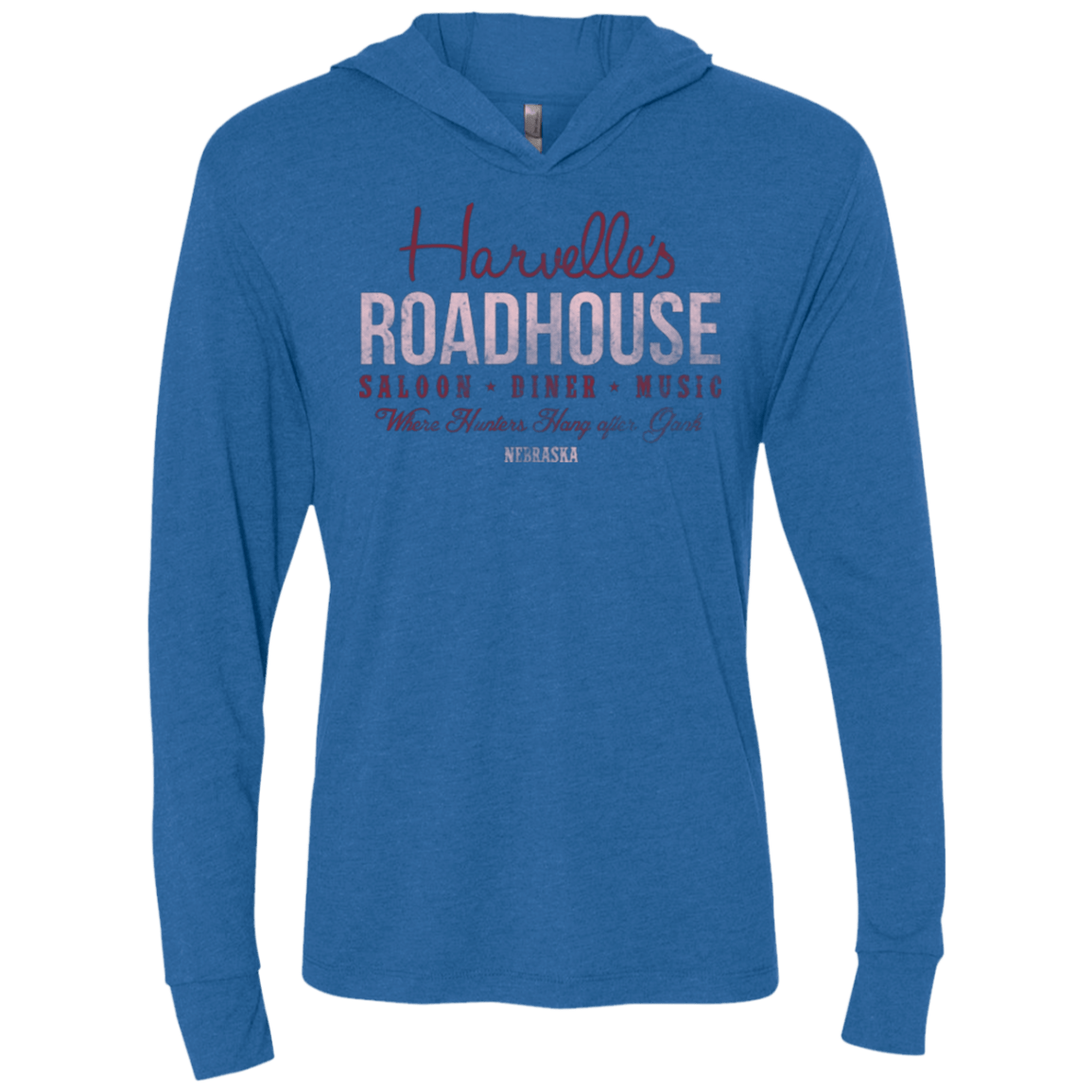 T-Shirts Vintage Royal / X-Small Harvelle's Roadhouse Triblend Long Sleeve Hoodie Tee