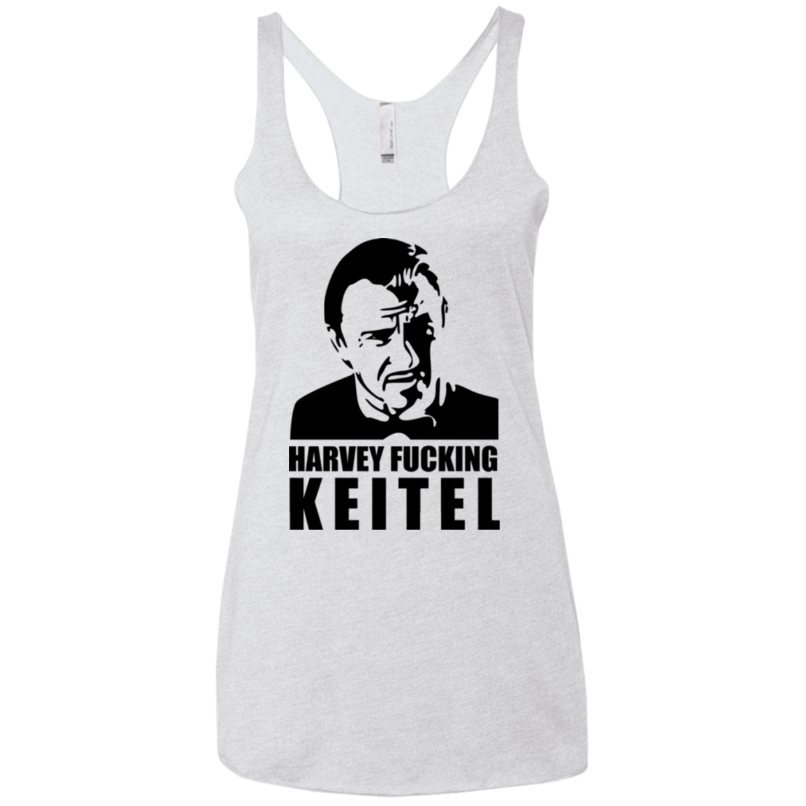 T-Shirts Heather White / X-Small Harvey fucking Keitel Women's Triblend Racerback Tank