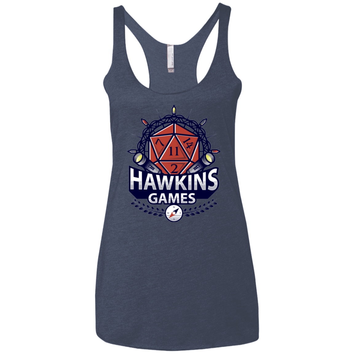 T-Shirts Vintage Navy / X-Small Hawkins Games Women's Triblend Racerback Tank