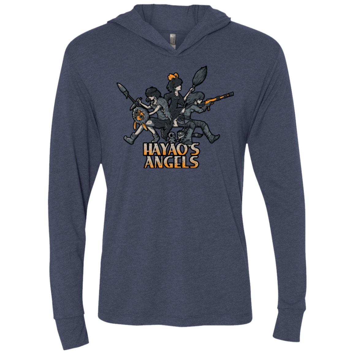 T-Shirts Vintage Navy / X-Small HAYAOS-ANGELS Triblend Long Sleeve Hoodie Tee