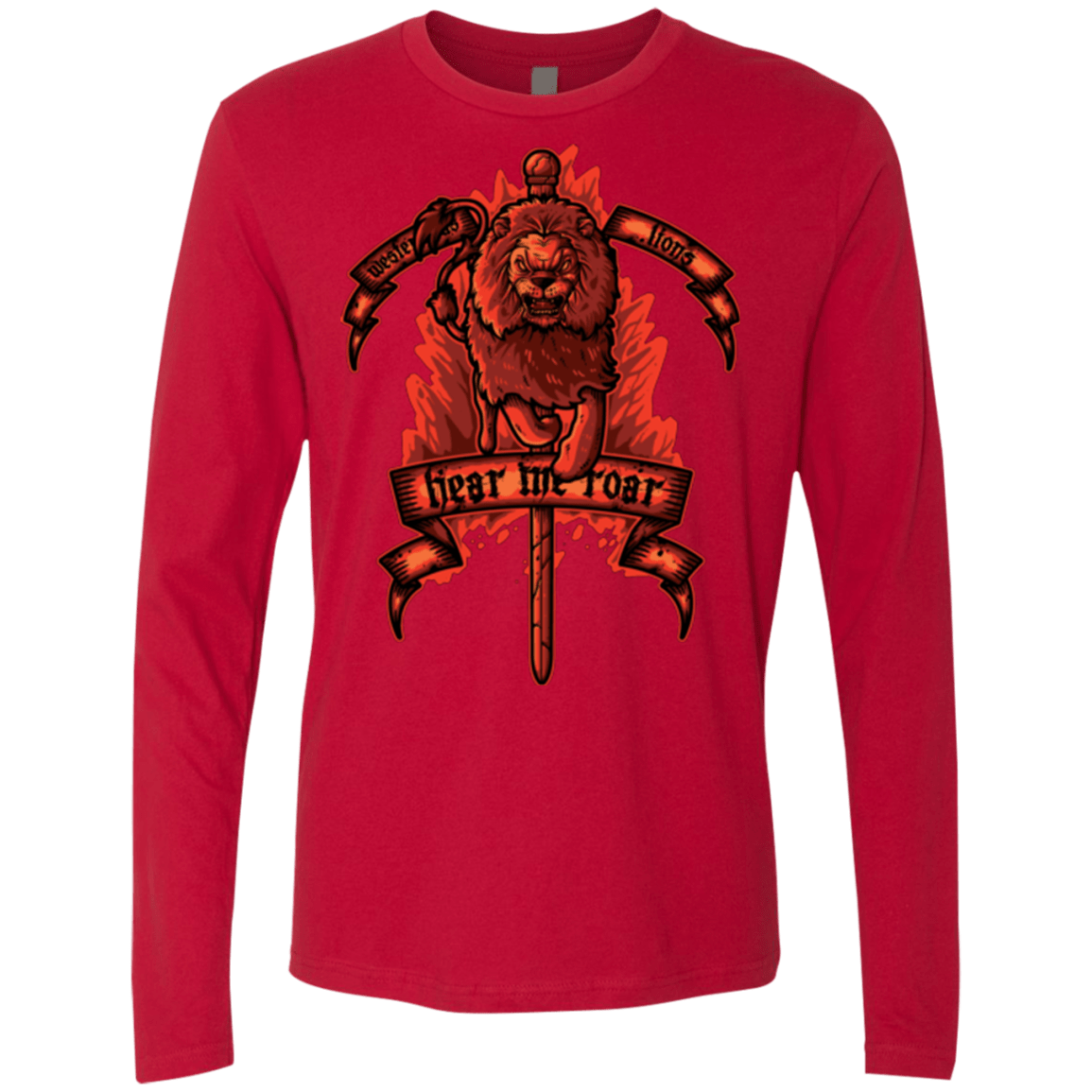 T-Shirts Red / Small HEAR ME ROAR Men's Premium Long Sleeve