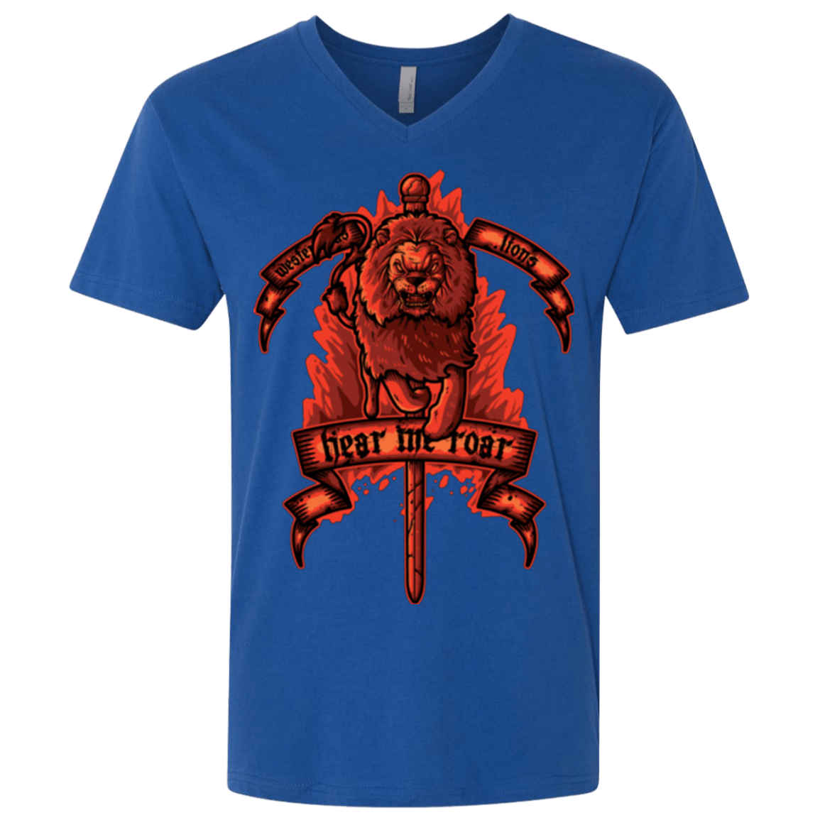 T-Shirts Royal / X-Small HEAR ME ROAR Men's Premium V-Neck