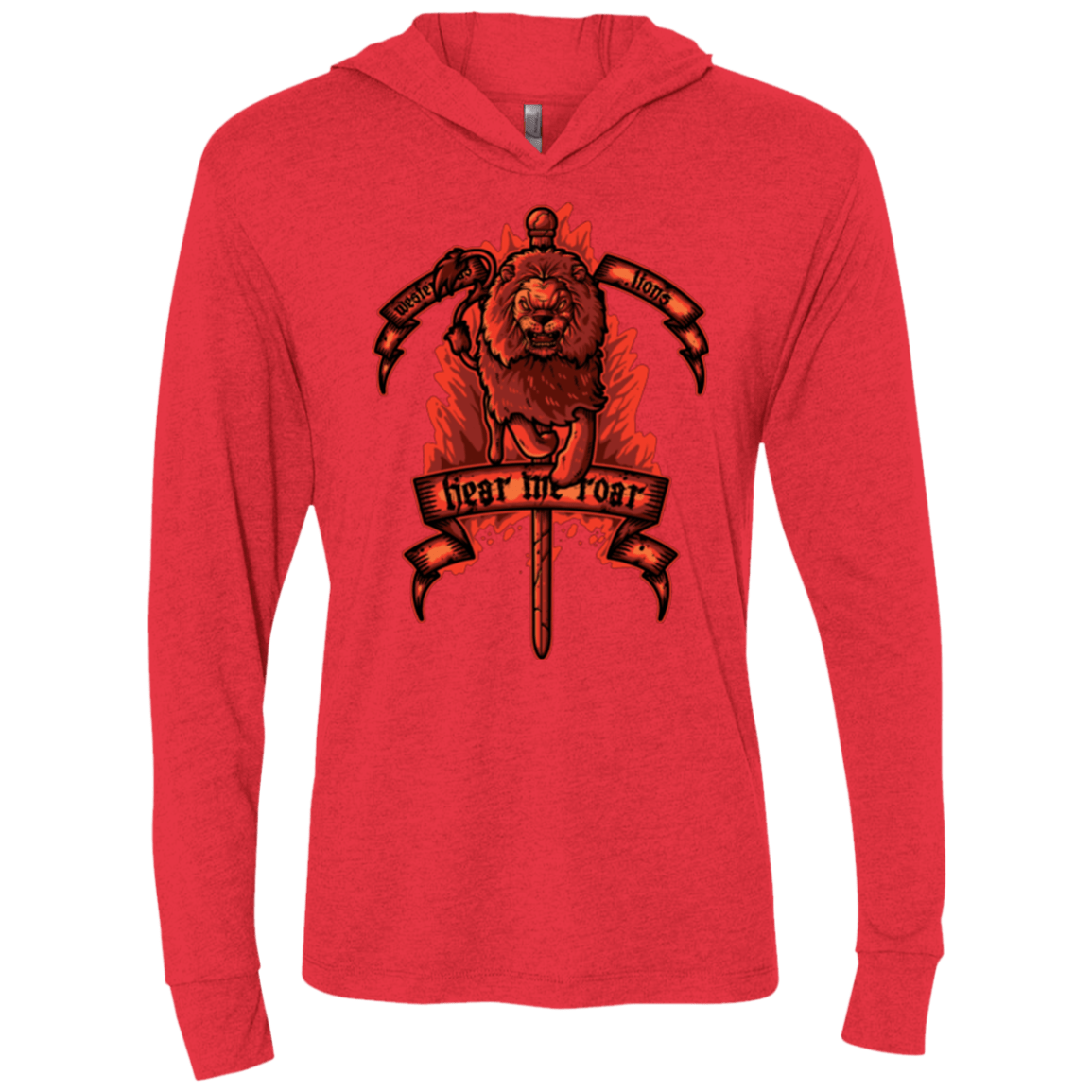 T-Shirts Vintage Red / X-Small HEAR ME ROAR Triblend Long Sleeve Hoodie Tee