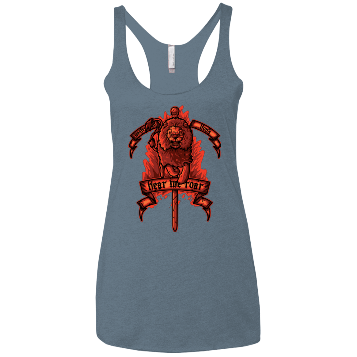 T-Shirts Indigo / X-Small HEAR ME ROAR Women's Triblend Racerback Tank