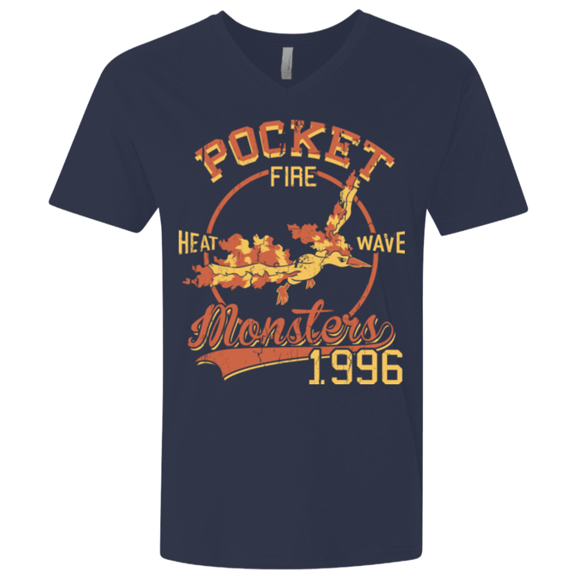T-Shirts Midnight Navy / X-Small Heat wave Men's Premium V-Neck