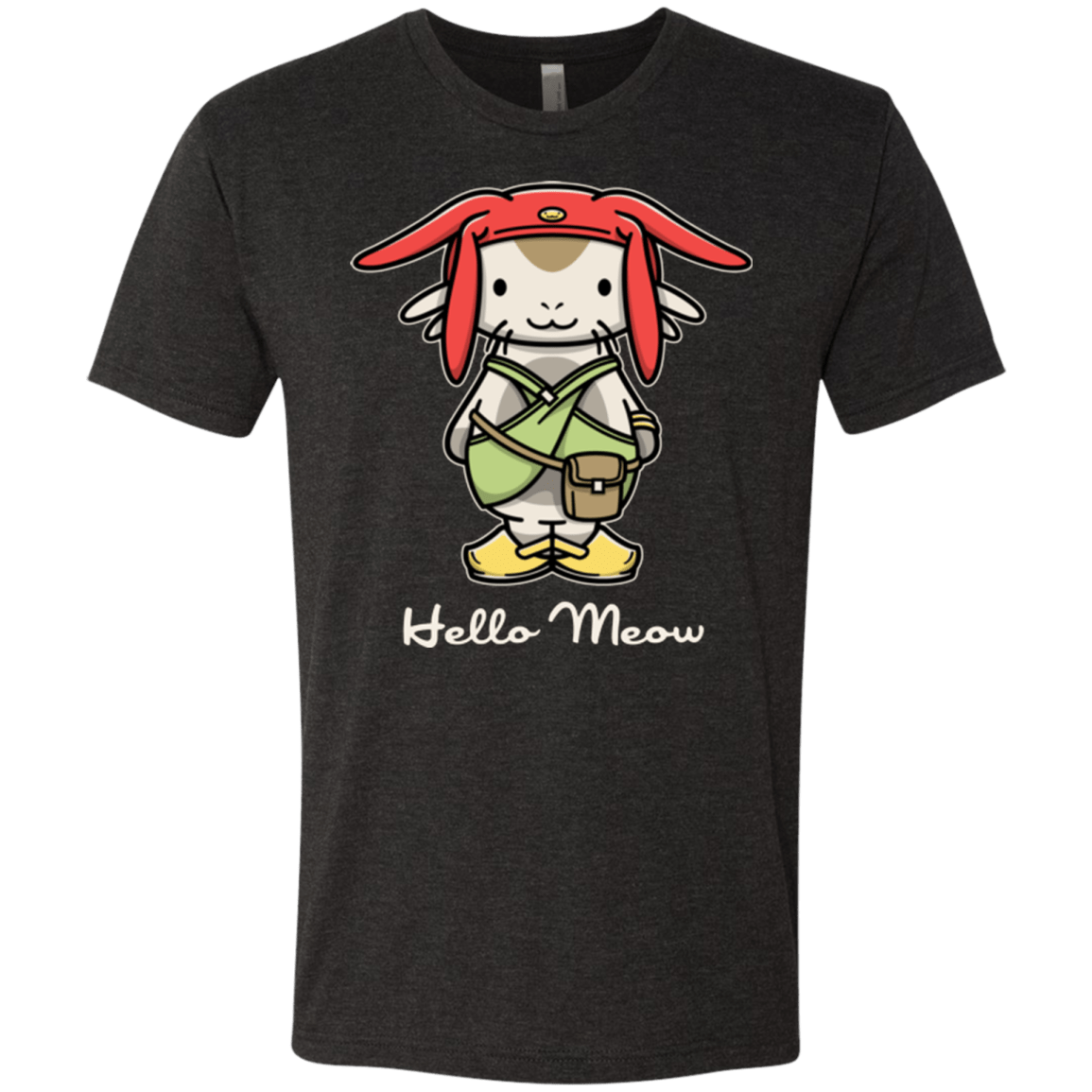 T-Shirts Vintage Black / Small HELLO MEOW Men's Triblend T-Shirt