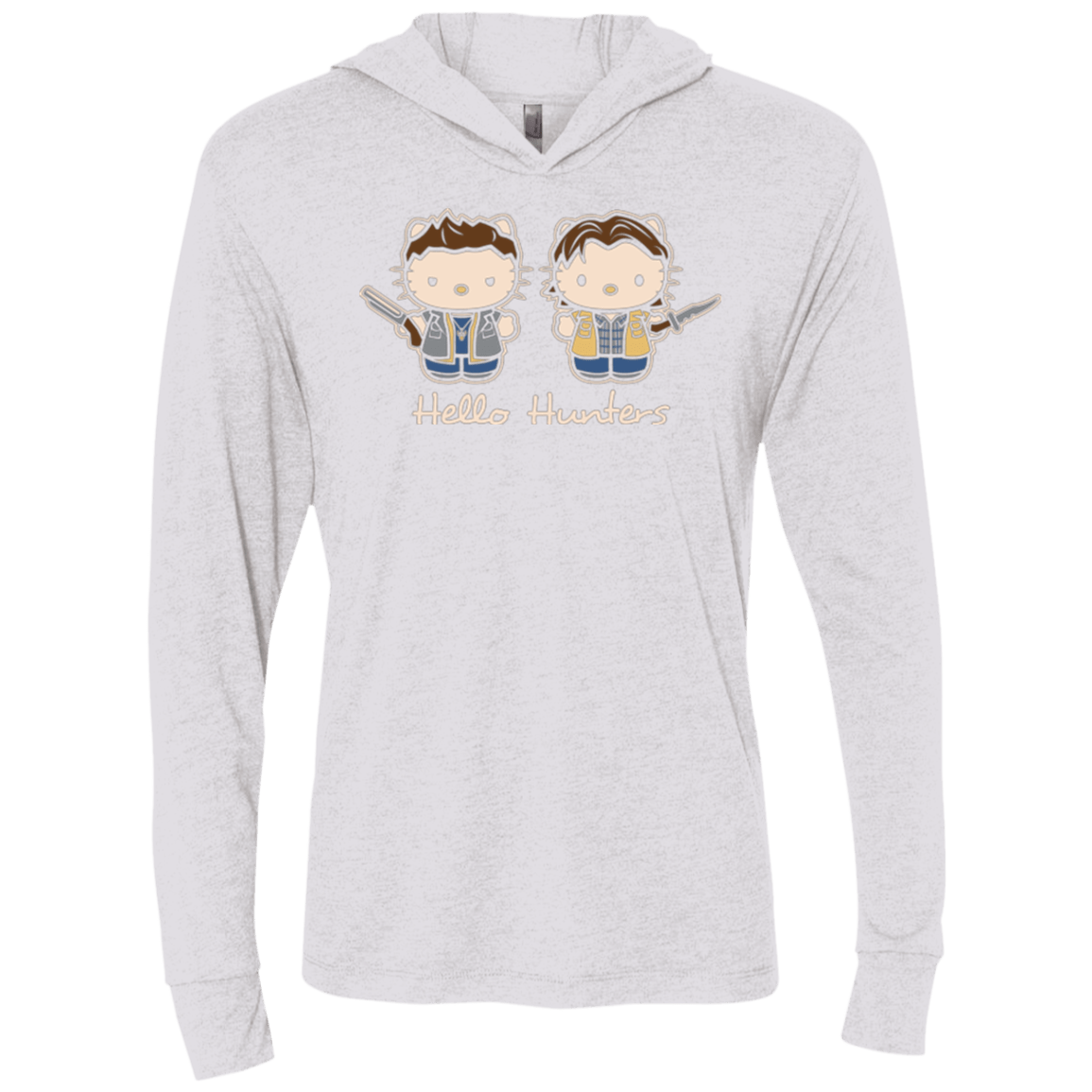 T-Shirts Heather White / X-Small hellohunters Triblend Long Sleeve Hoodie Tee
