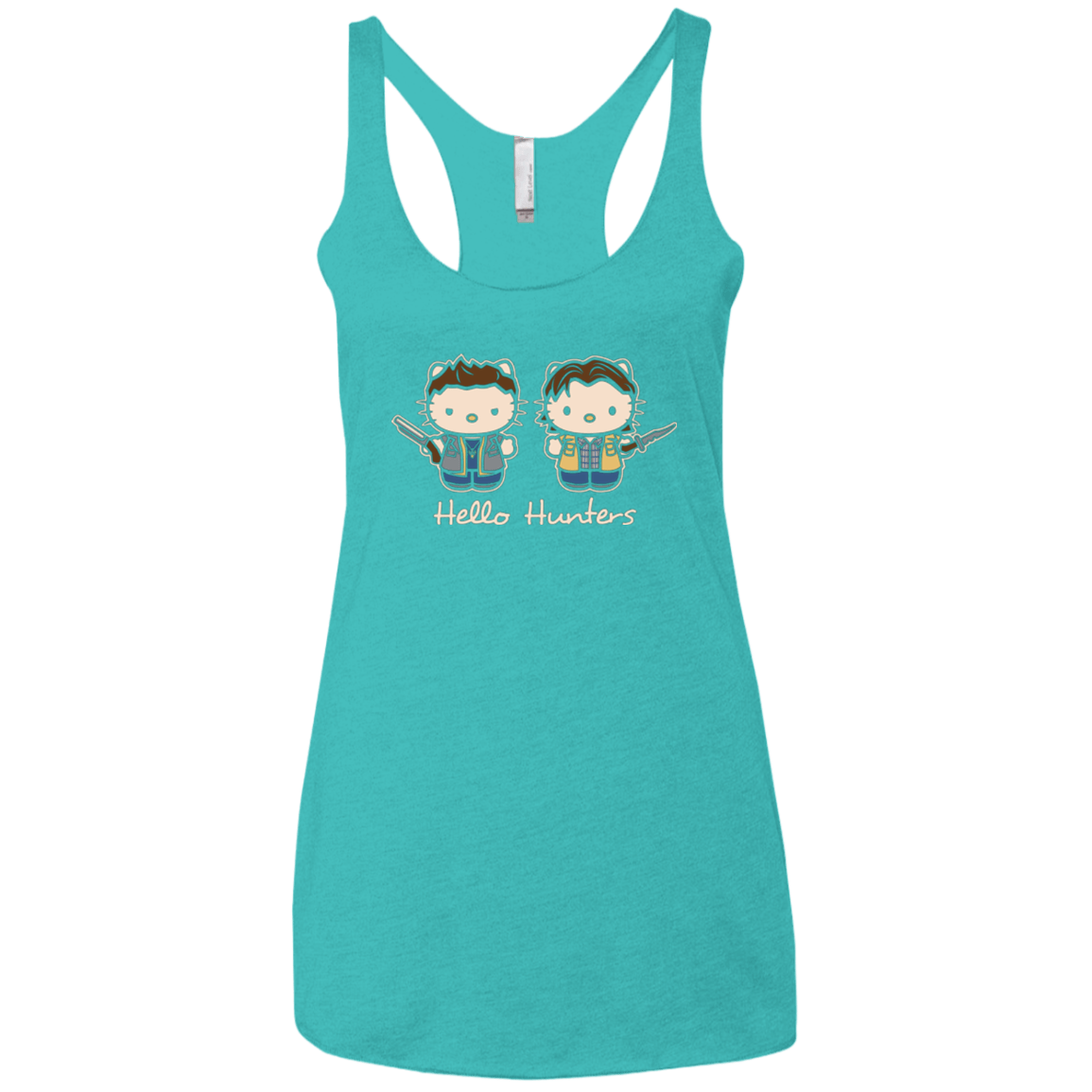 T-Shirts Tahiti Blue / X-Small hellohunters Women's Triblend Racerback Tank
