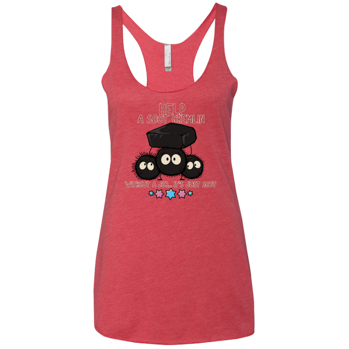 T-Shirts Vintage Red / X-Small HELP A SOOT GREMLIN Women's Triblend Racerback Tank