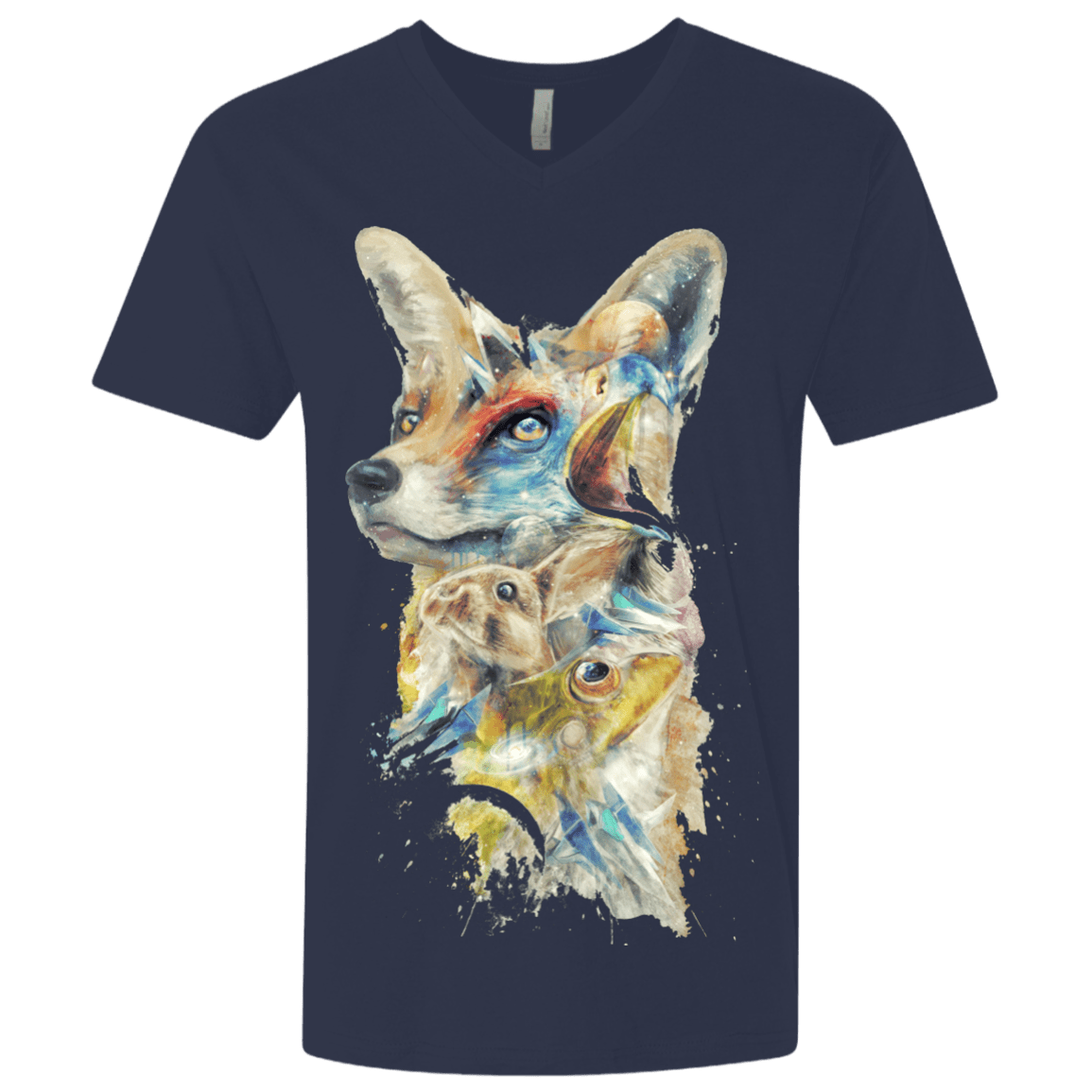 T-Shirts Midnight Navy / X-Small Heroes of Lylat Star Fox Men's Premium V-Neck