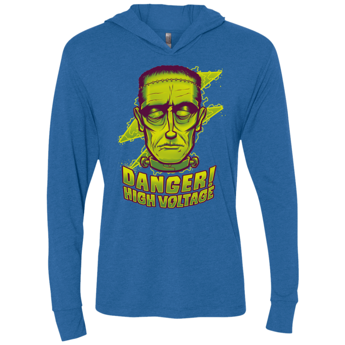 T-Shirts Vintage Royal / X-Small HIGH VOLTAGE Triblend Long Sleeve Hoodie Tee